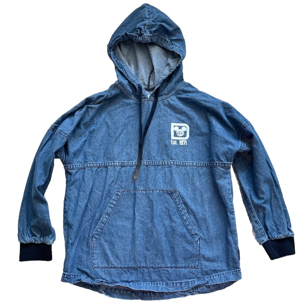 DISNEY SPIRIT JERSEY Hooded Walt Disney World Denim Spirit Jersey Pullover